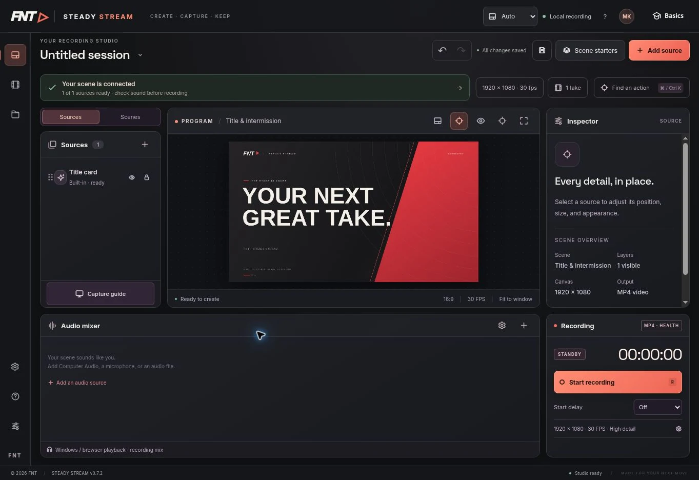FNT Steady Stream current interface